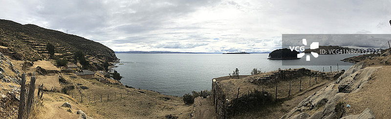 的的喀喀湖太阳岛，玻利维亚图片素材