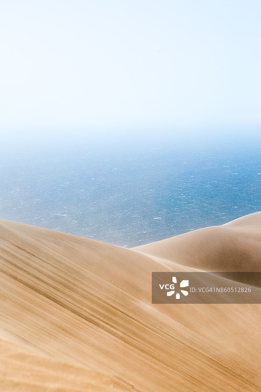 纳米布沙漠，三明治港湾沙丘，纳米比亚，非洲图片素材