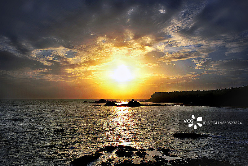 印度洋，果卡纳，卡纳塔克邦，印度图片素材