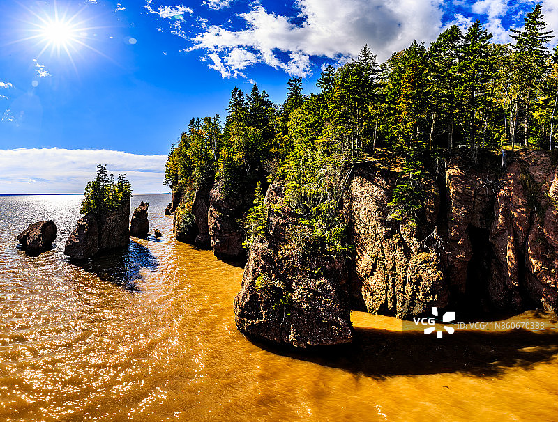 加拿大新不伦瑞克省霍普韦尔岩图片素材