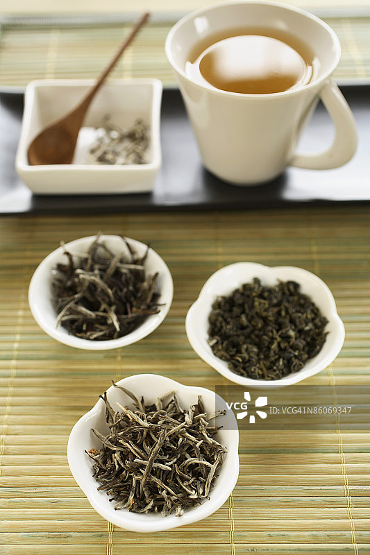 绿茶和茶叶图片素材