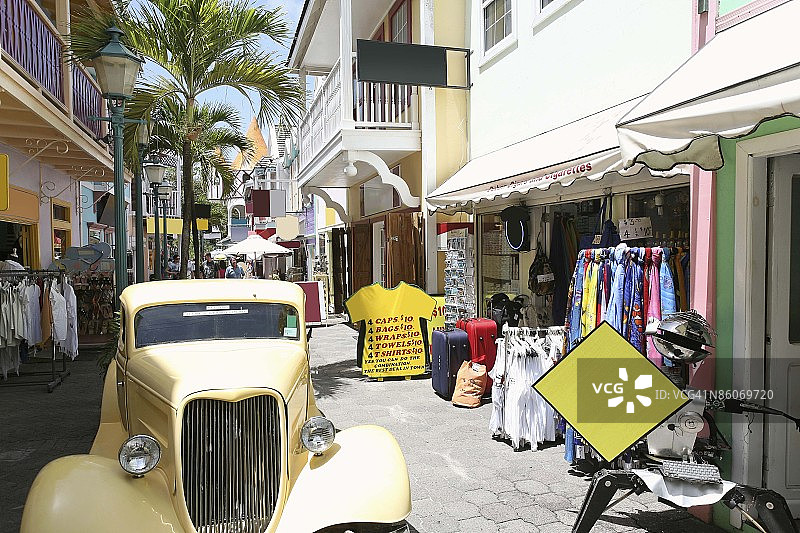 安的列斯群岛菲利普斯堡的村庄商店图片素材