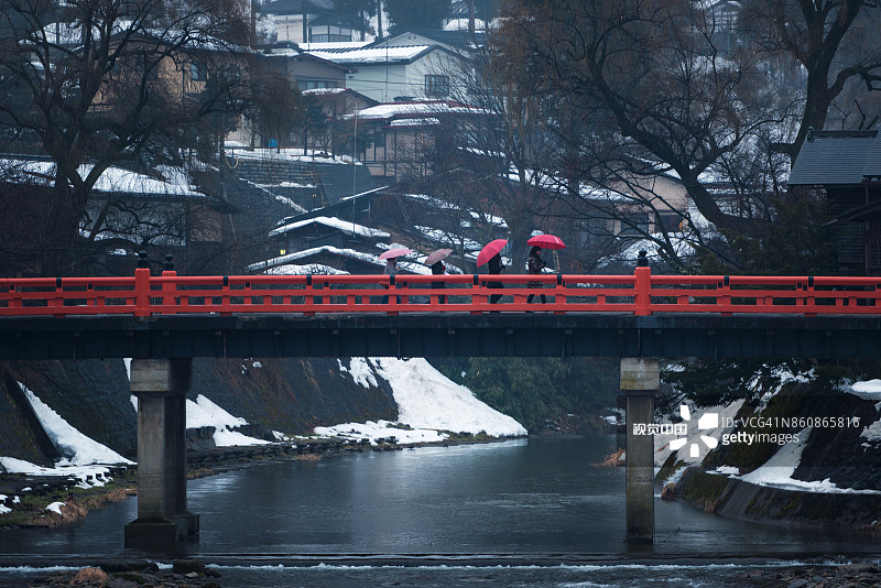 日本岐阜县高山中桥图片素材