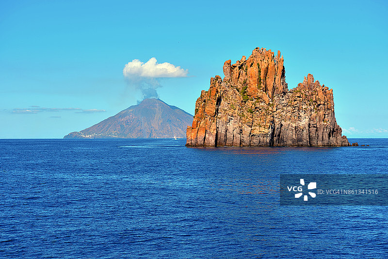 西西里岛的伊奥利群岛图片素材