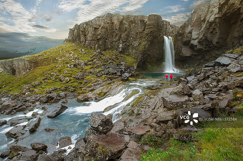 冰岛的瀑布图片素材