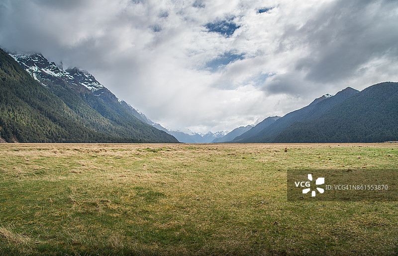 新西兰南岛埃格林顿山谷风光图片素材