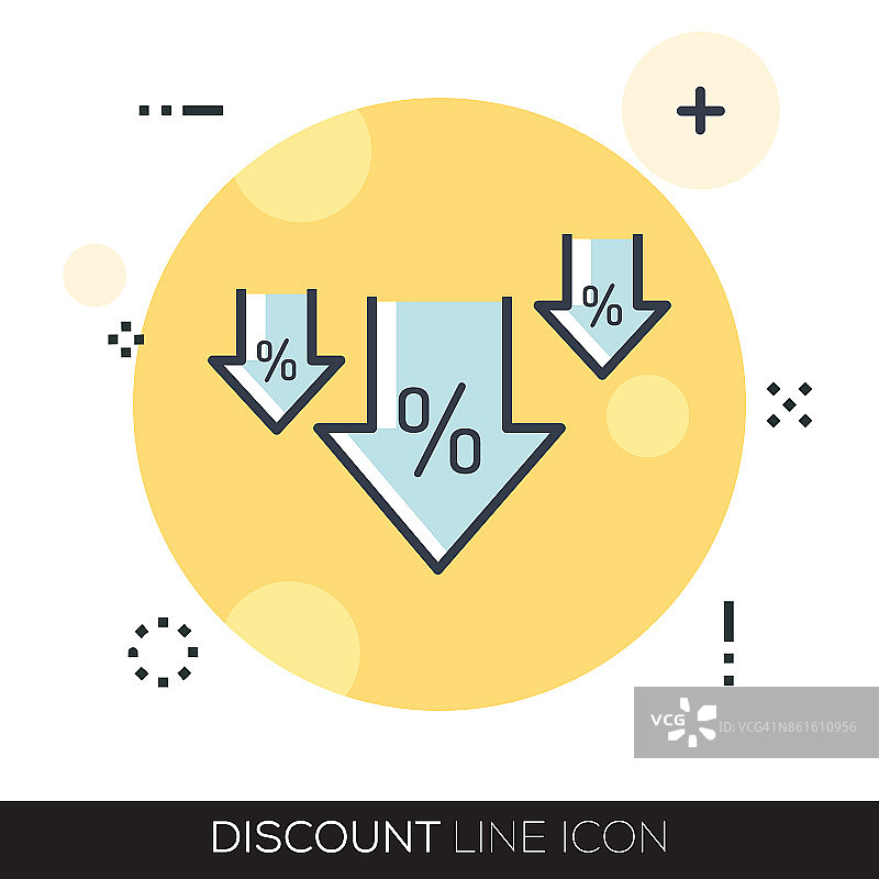 折扣线性图标图片素材