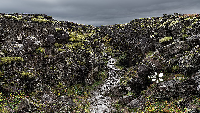 冰岛阿勒曼纳峡谷裂谷图片素材