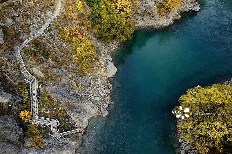 新西兰南岛秋季卡瓦劳河图片素材