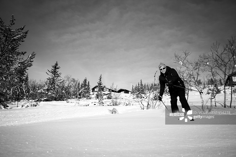 女子越野滑雪图片素材