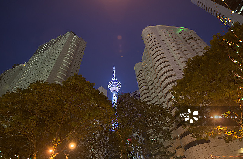 吉隆坡夜景与马来西亚双子塔图片素材