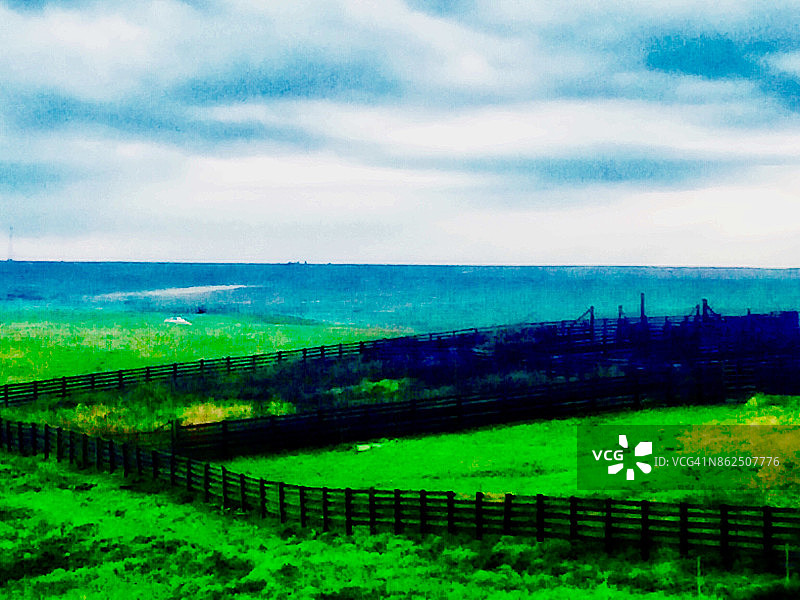 堪萨斯州弗林特山丘的畜栏图片素材