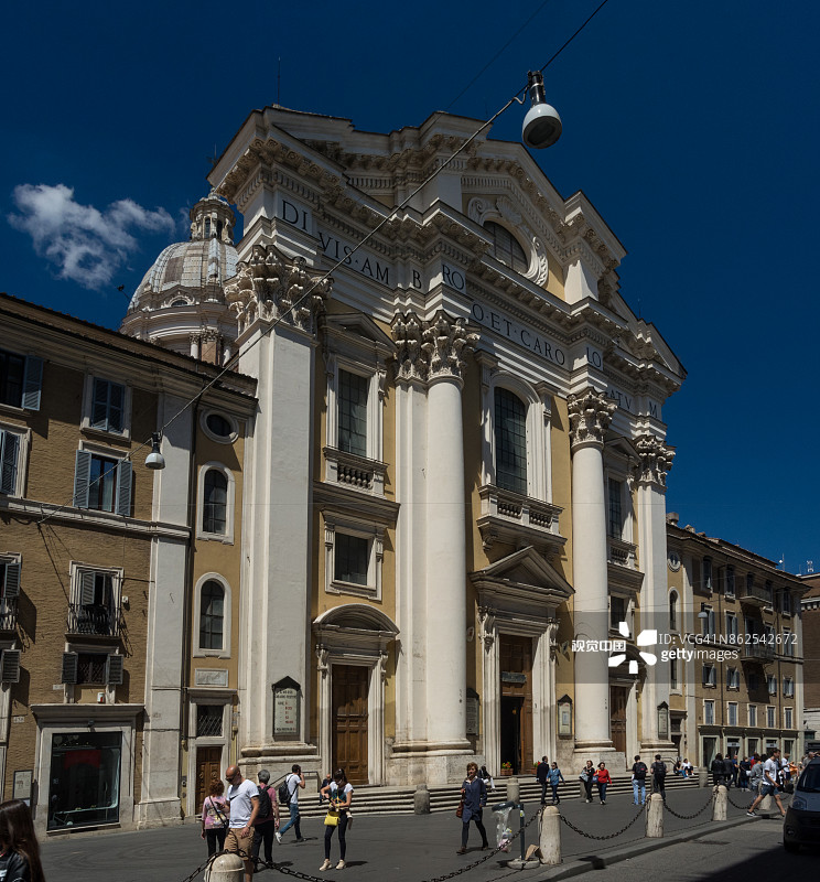 科尔索大街的圣卡洛教堂图片素材