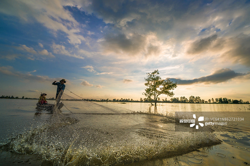 湄公河三角洲的汛期图片素材