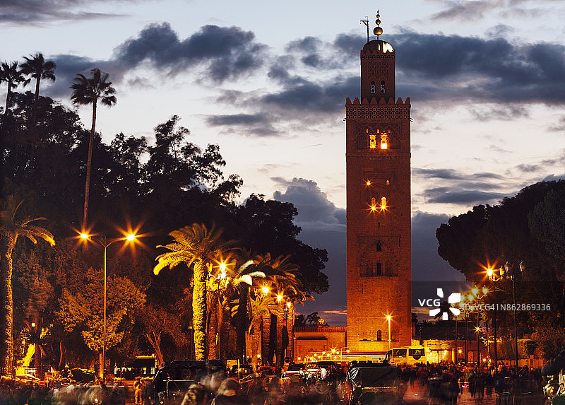 马拉喀什的库图比亚清真寺图片素材