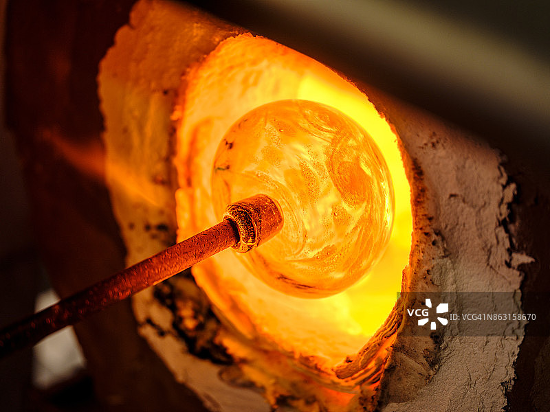 玻璃吹制炉图片素材