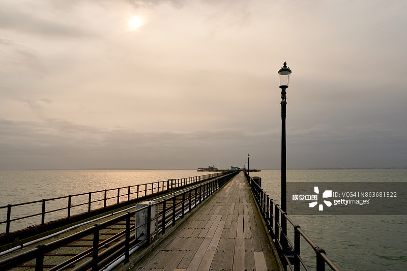 冬季的绍森德码头图片素材