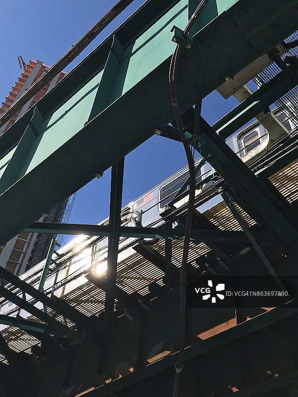 纽约市高架铁轨图片素材