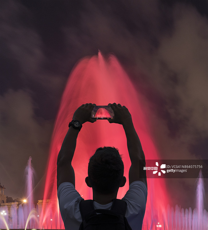 西班牙巴塞罗那蒙特惠奇山图片素材