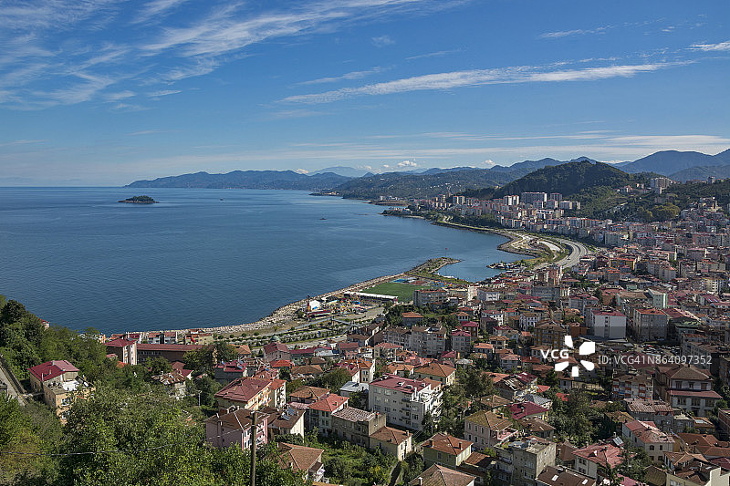 土耳其东部黑海沿岸吉雷松市中心概览图片素材