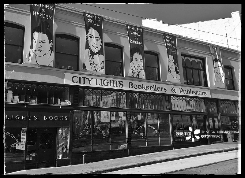 旧金山北滩城市之光书店图片素材