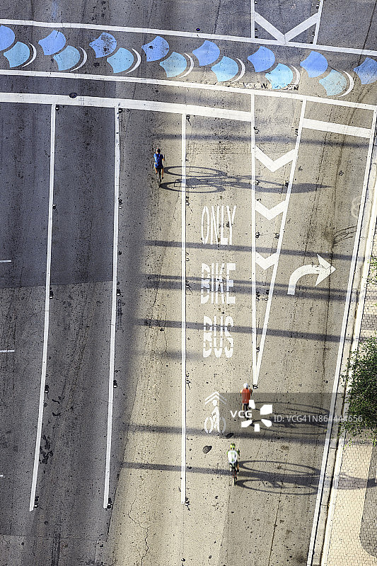 迈阿密市区US-1公路的俯视图图片素材