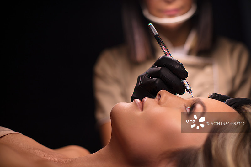 纹绣护理图片素材