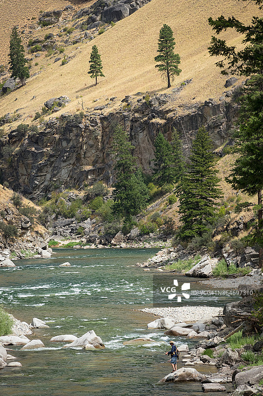 爱达荷州萨蒙河中岔图片素材