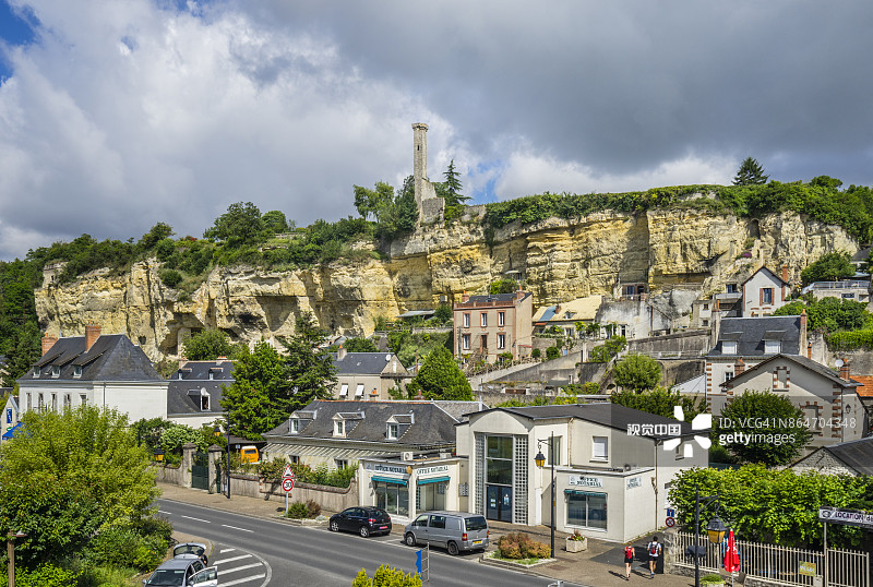 罗什科尔邦石灰华悬崖和灯笼瞭望塔图片素材