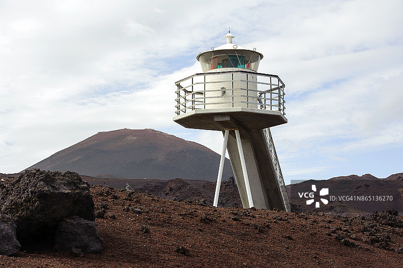冰岛南部韦斯特曼群岛赫马岛灯塔图片素材
