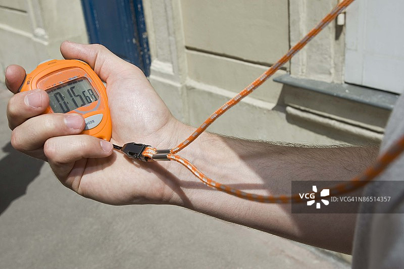 手持秒表图片素材