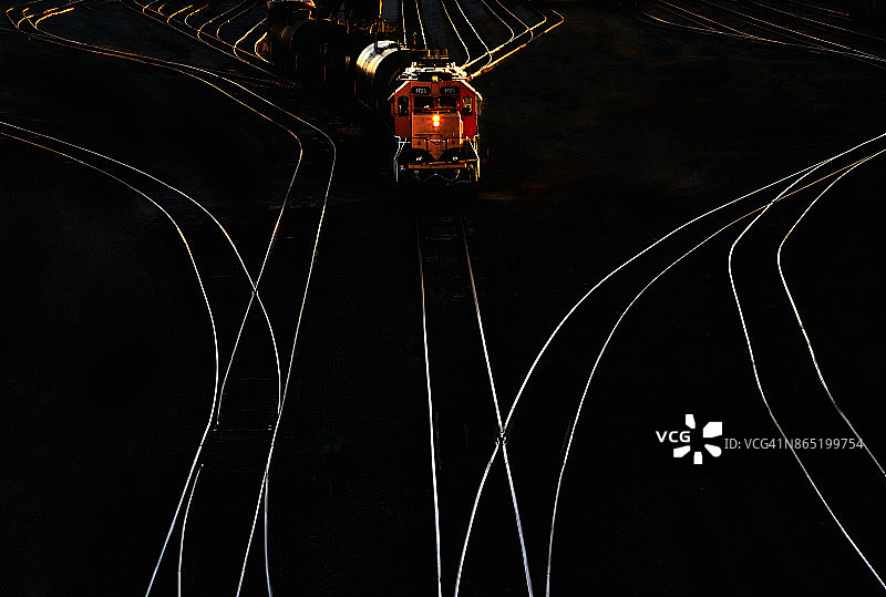 伊利诺伊州的铁路调车场图片素材