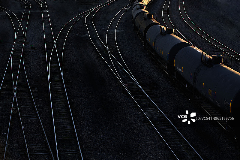 伊利诺伊州的铁路调车场图片素材