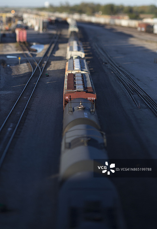 伊利诺伊州的铁路调车场图片素材