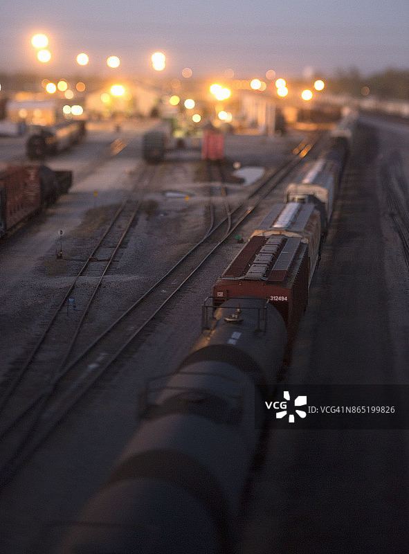 伊利诺伊州的铁路调车场图片素材