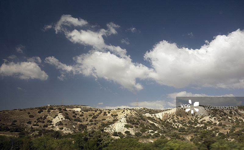 2017欧洲希腊塞浦路斯拉纳卡地区山区云景图片素材