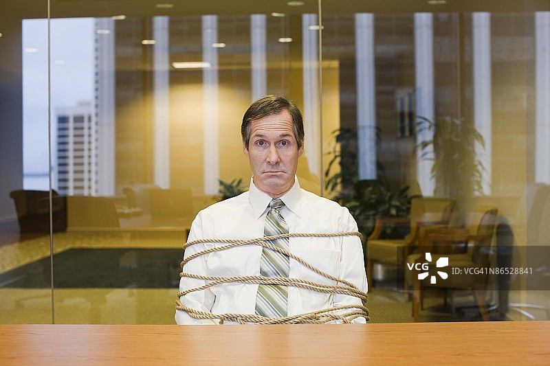 被束缚的商人图片素材