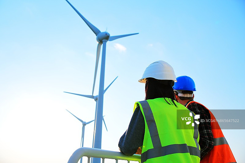风力涡轮机工程师图片素材