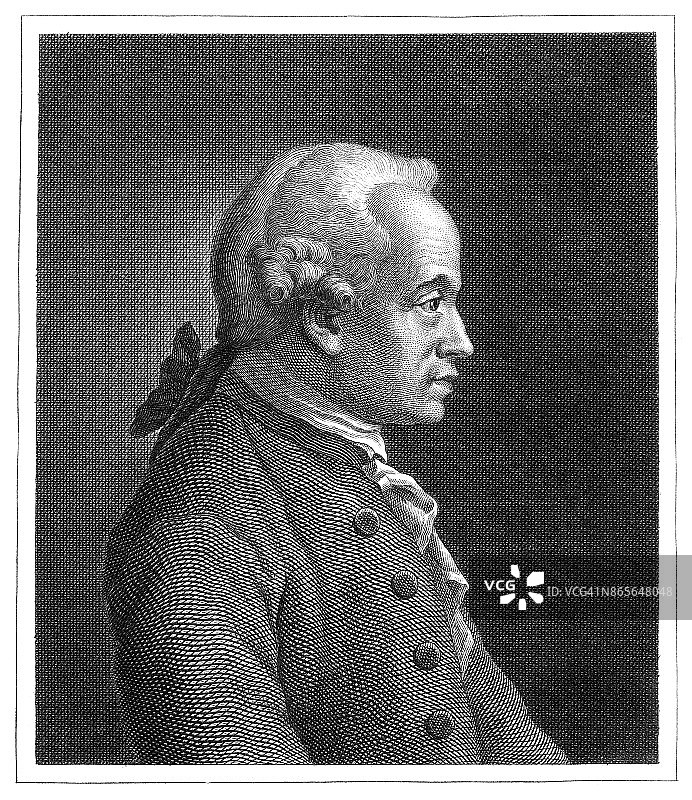 哲学家伊曼努尔·康德肖像图片素材