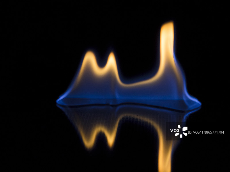 黑色背景上的火焰图片素材