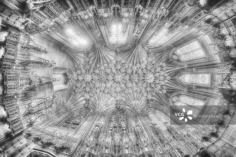 圣吉尔斯大教堂蓟花教堂的天花板图片素材