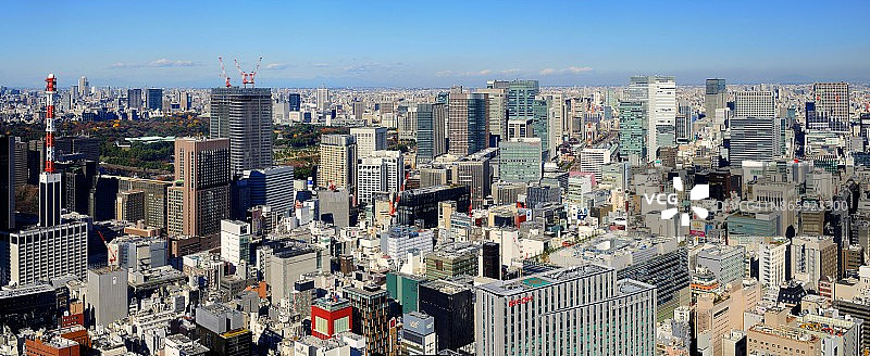 东京市区全景图片素材