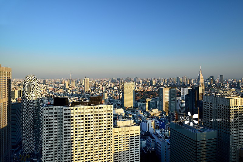从新宿眺望东京景色图片素材