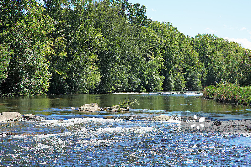 奥德河，卡尔卡松，朗格多克-鲁西永，法国图片素材