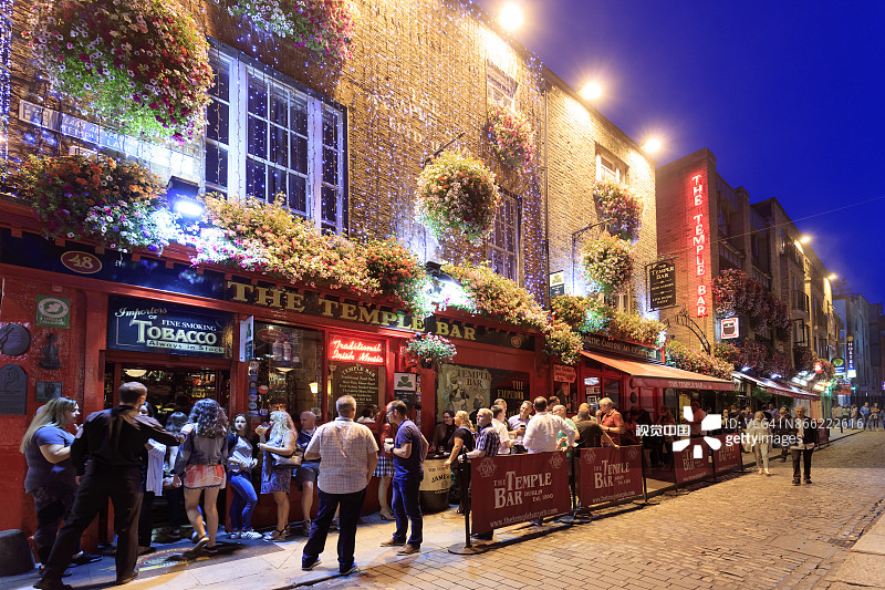 都柏林圣殿酒吧区图片素材