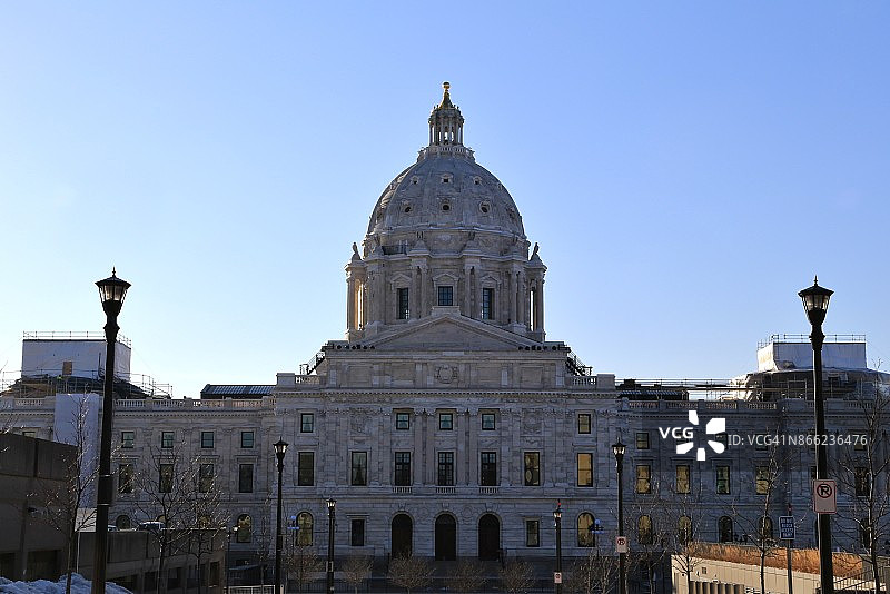 美国明尼苏达州圣保罗的明尼苏达州议会大厦图片素材