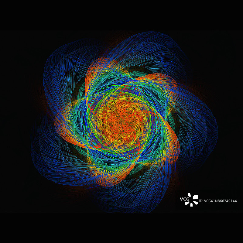 电脑生成的彩色对称图形图片素材