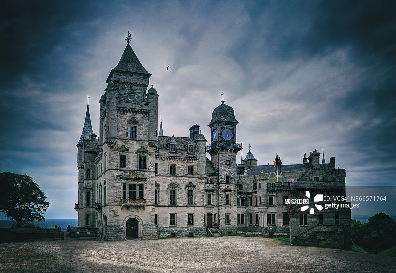 邓罗宾城堡正面图图片素材