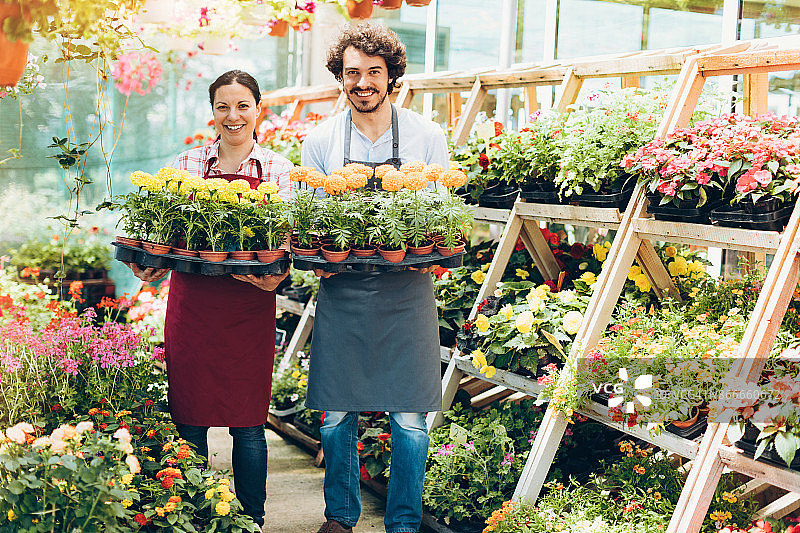 园艺中心店主图片素材