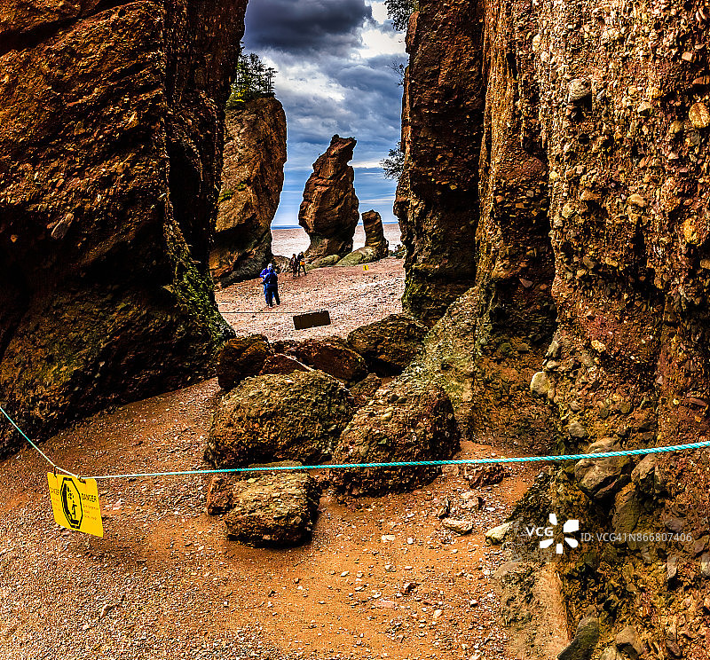 加拿大新不伦瑞克省霍普韦尔岩图片素材